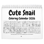 Niedliche Schnecke Klein 2026 Färben Kalender (Titelbild)