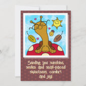 Niedliche Schnecke mit Brille auf Pilzfall Karte (Vorderseite)