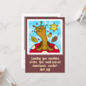 Niedliche Schnecke mit Brille auf Pilzfall Karte (Vorderseite/Rückseite Beispiel)