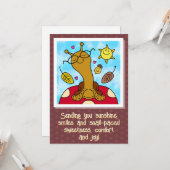 Niedliche Schnecke mit Brille auf Pilzfall Karte (Vorderseite/Rückseite Beispiel)