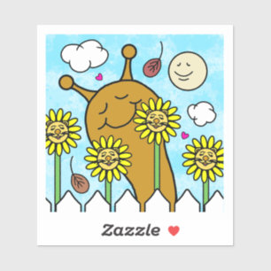 Niedliche Schnecke mit Kronleuchter Freunde Fall V Aufkleber