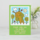 Niedliche Schnecke mit Kronleuchter Friends Fall Karte (Stehend Vorderseite)