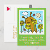 Niedliche Schnecke mit Kronleuchter Friends Fall Postkarte (Vorne/Hinten)