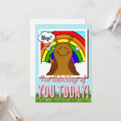 Niedliche Schnecke mit Rainbow Snail Tastic Day | Karte (Vorderseite/Rückseite Beispiel)