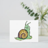 Niedliche Schnecke Postkarte (Stehend Vorderseite)