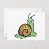 Niedliche Schnecke Postkarte (Vorne/Hinten)
