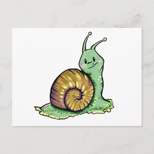 Niedliche Schnecke Postkarte (Vorderseite)