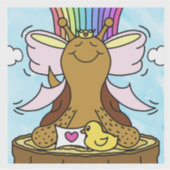 Niedliche Schnecke Rosa Haar Ribbon Hübsch Girl lä Aufkleber (Vorderseite)