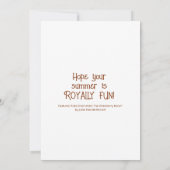 Niedliche Schnecke Royale Fun Sommer Erdbeeren Moo Karte (Rückseite)