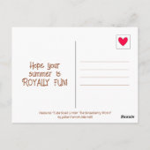 Niedliche Schnecke Royale Fun Sommer Erdbeeren Moo Postkarte (Rückseite)