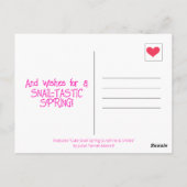 Niedliche Schnecke sendet Lächeln Frühling | Postkarte (Rückseite)