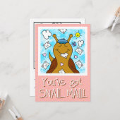 Niedliche Schnecke Sie haben Mail-Farbgrüße Got Karte (Vorderseite/Rückseite Beispiel)