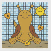 Niedliche Schnecke Sonnenschein und Leaf Mosaik gl Aufkleber (Vorderseite)