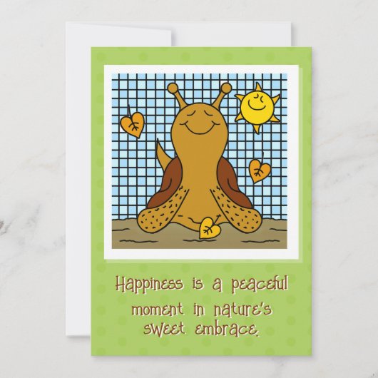 Niedliche Schnecke Sonnenschein und Leaf Mosaik gl Karte (Vorderseite)