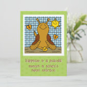 Niedliche Schnecke Sonnenschein und Leaf Mosaik gl Karte (Stehend Vorderseite)