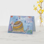 Niedliche Schnecke Sorry, dass ich zu spät für dei Karte (Gelbe Blume)