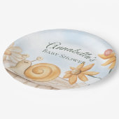 Niedliche Schnecke und Ladybug Garden Thema Kinder Pappteller (Schrägansicht)