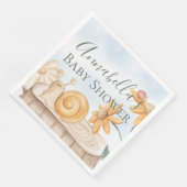 Niedliche Schnecke und Ladybug Garden Thema Kinder Serviette (Ecke)