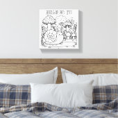 Niedliche Schnecke und Pilze | Farbe | Schnauze! Leinwanddruck (Insitu (Schlafzimmer))