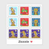 Niedliche Schnecke Winter 2025 Tiny Art Serie Aufkleber (Blatt)