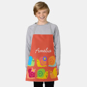 Niedliche Schnecken bunt Kinderkunst oder Kochkuns Schürze (Getragen)