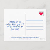 Niedliche Schnecken, die den Regenbogenfall überqu Postkarte (Rückseite)