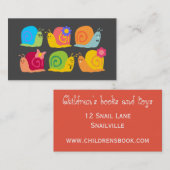 Niedliche Schnecken Kinder online Spielzeug und Bü Visitenkarte (Vorne/Hinten)