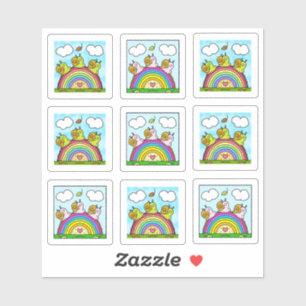 Niedliche Schnecken Rainbow Log Tiny Art Series Aufkleber