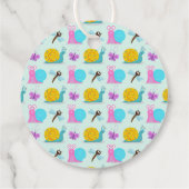 Niedliche Schnecken, Schmetterlinge und Libellen Geschenkanhänger (Rückseite)