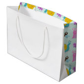 Niedliche Schnecken, Schmetterlinge und Libellen Große Geschenktüte (Rückseite Schrägansicht)