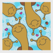 Niedliche Schneckenmeilen der Freundschaft Vinyl Aufkleber (Vorderseite)