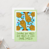 Niedliche Schneckenmilch der Freundschaft Karte (Vorderseite/Rückseite Beispiel)