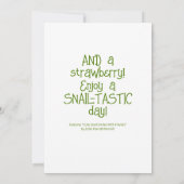 Niedliche Schneckenmilch der Freundschaft Karte (Rückseite)