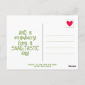 Niedliche Schneckenmilch der Freundschaft Postkarte (Rückseite)