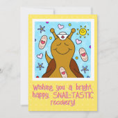 Niedliche Schneckennahrung wird bald gut gefärbt Karte (Vorderseite)