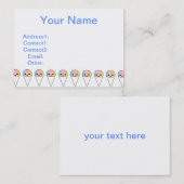 Niedliche Schnee-Kegel Visitenkarte (Vorne/Hinten)