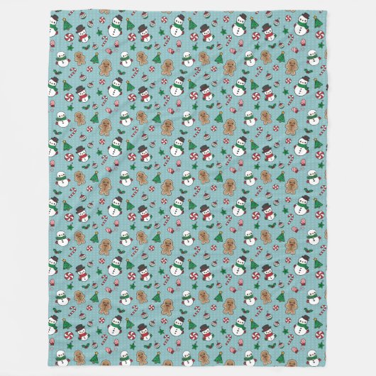 Niedliche Schnee-Kumpel-Fleecedecke Fleecedecke (Vorderseite)