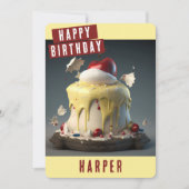 Niedliche Schneeballkarte Feiertagskarte (Vorderseite)