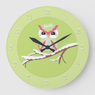 Niedliche Schneebaumwand Große Wanduhr