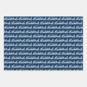 Niedliche Schneeblöcke und Streifen glücklich Hanu Geschenkpapier Set (Vorderseite 2)