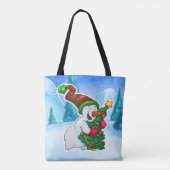 niedliche Schneedecke Tasche (Rückseite)