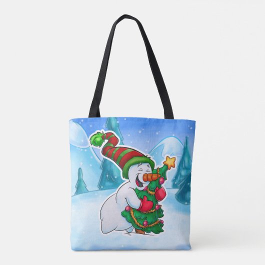 niedliche Schneedecke Tasche (Rückseite)