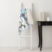 Niedliche Schneefamilie im Schnee Sherpadecke (Beispiel)