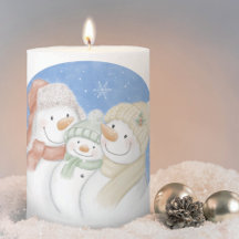 Niedliche Schneefamilie