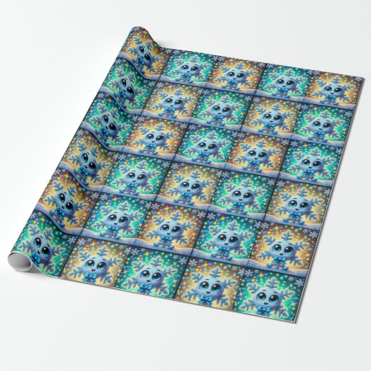 Niedliche Schneeflocke 2 Geschenkpapier (Ungerollt)