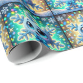 Niedliche Schneeflocke 2 Geschenkpapier (Rolleneckpunkt)