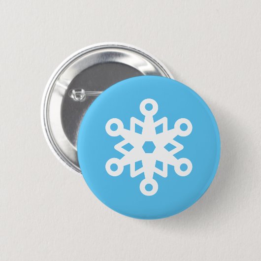 Niedliche Schneeflocke Button (Vorne & Hinten)