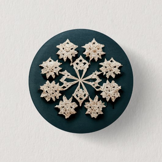 Niedliche Schneeflocke. Button (Vorderseite)