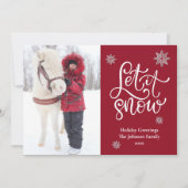 Niedliche Schneeflocke Let It Schnee Weihnachten F (Vorderseite)