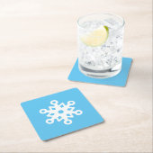 Niedliche Schneeflocke Rechteckiger Pappuntersetzer (Vor Ort)